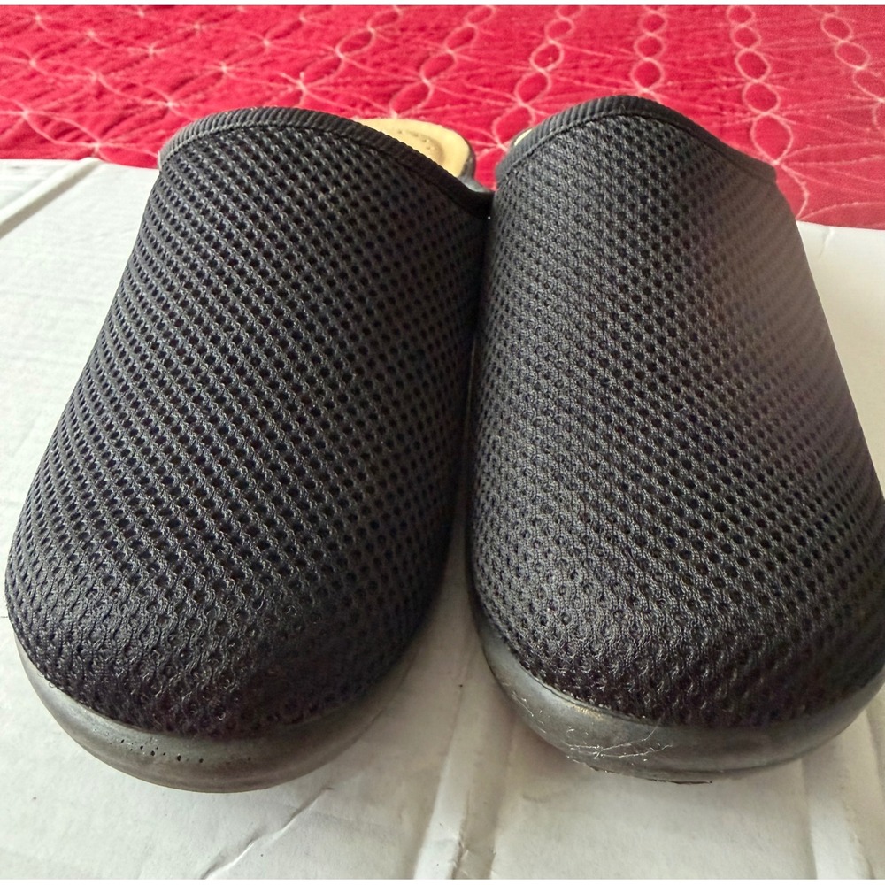 FLY FLOT Women Black Mesh Clogs Slip On Comfort Shoes Made in Italy EU 40 Size 9